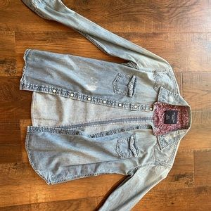 Denim button up shirt